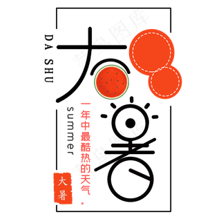 大暑创意艺术字