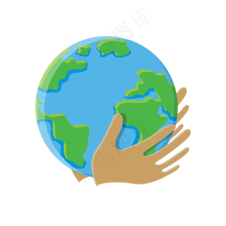 卡通世界地球日矢量图片