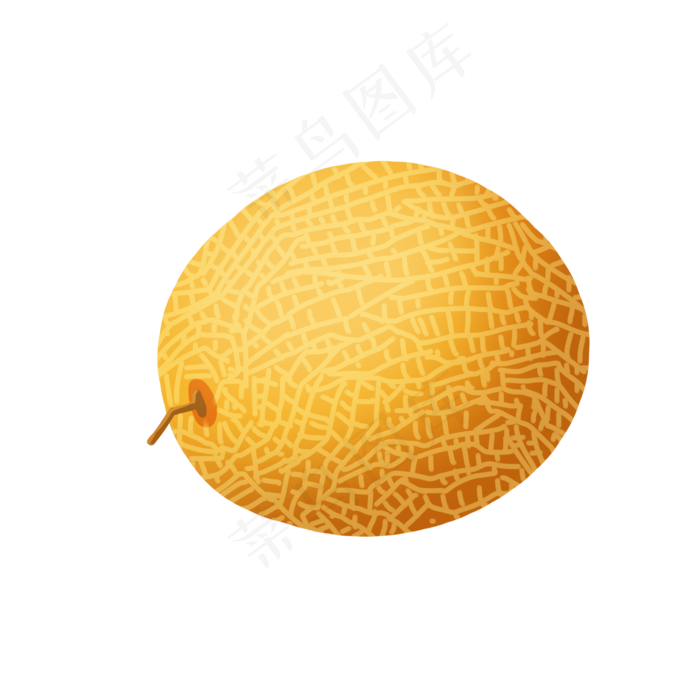 水果装饰图案金色哈密瓜