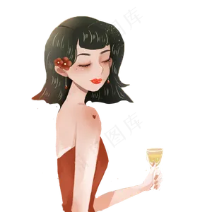 卡通美丽女人下载,免抠元素