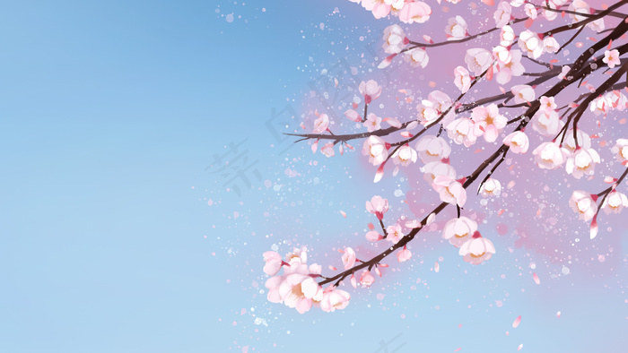 唯美樱花春日赏花(2880X1620(DPI:300))psd模版下载