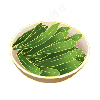 新中式国潮风秋葵