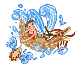 端午节单人划龙舟