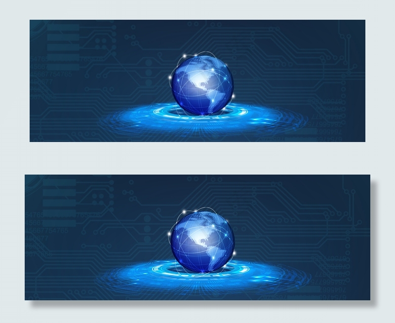 创意人工智能商务科技蓝色背景