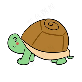 卡通动物乌龟png透明底,免抠元素
