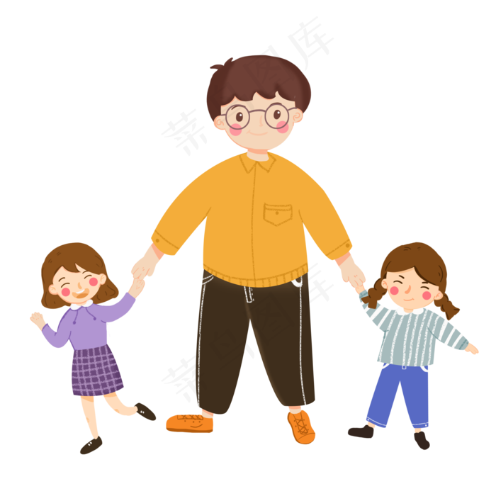 感恩父亲节人物插画