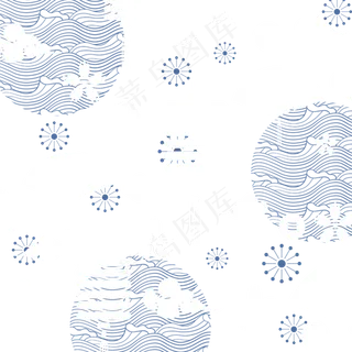 冷色调国潮底纹