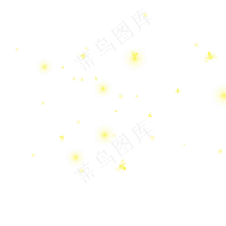 夏季夜晚美丽的萤火虫元素,免抠元素