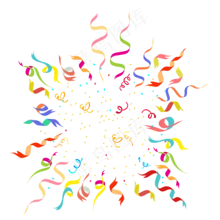 节日庆祝派对礼花丝带碎片