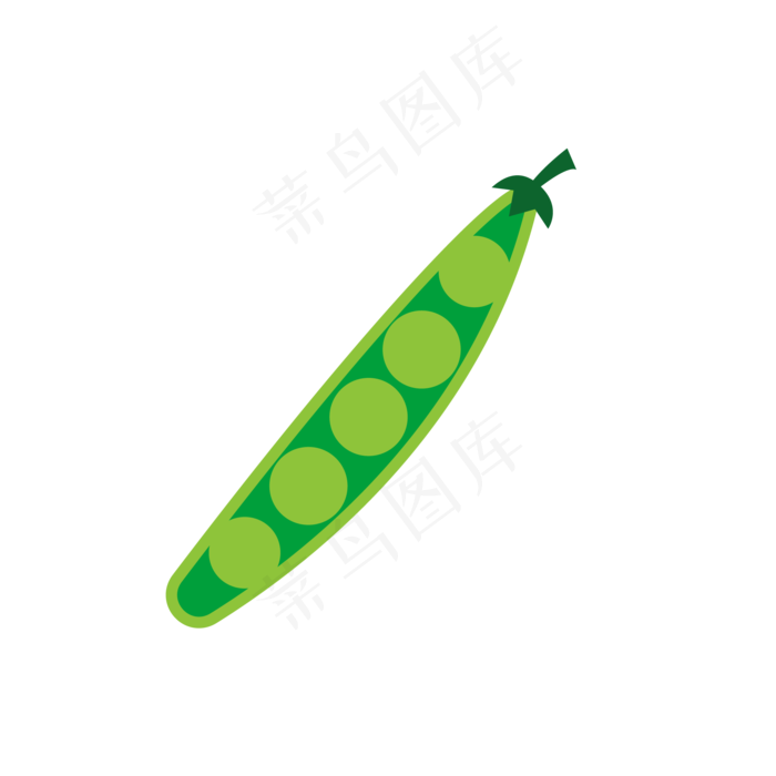 处暑夏季蔬果蔬菜豌豆图标
