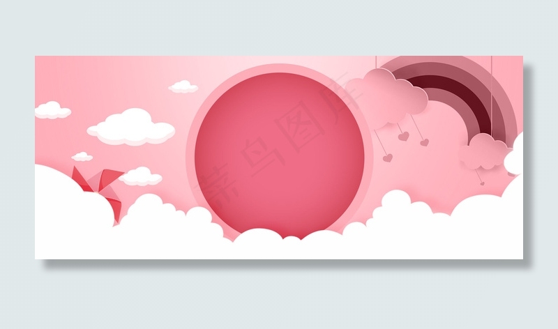 儿童母婴卡通风淘宝促销背景