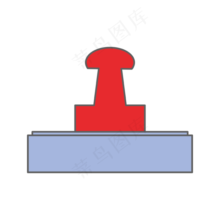 红色立体印章插图