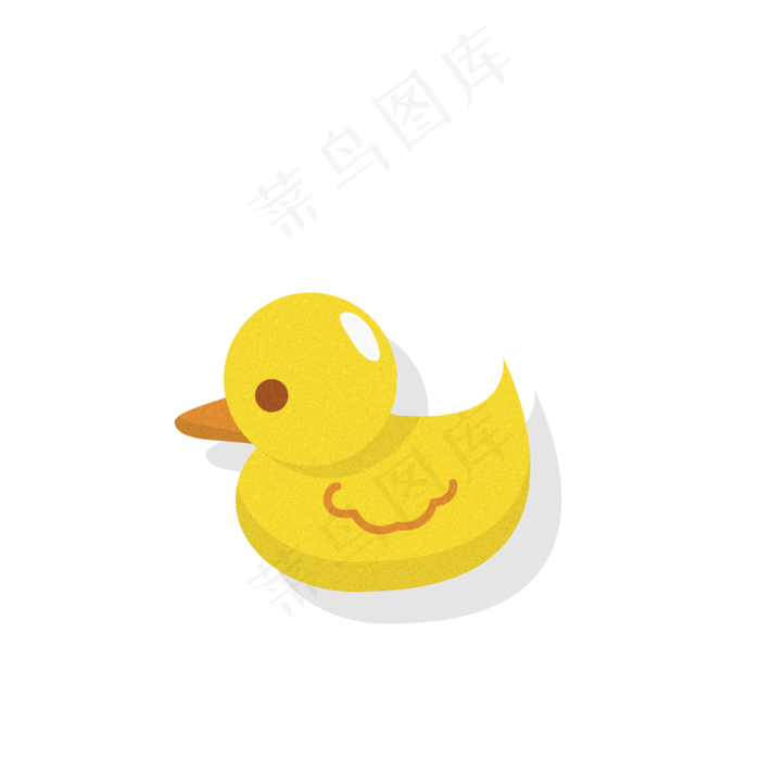黄色的鸭子免抠图(2000*2000px 300 dpi )psd模版下载