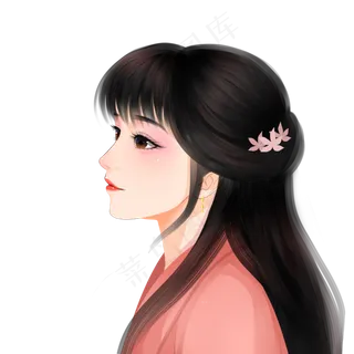 女孩古风侧脸