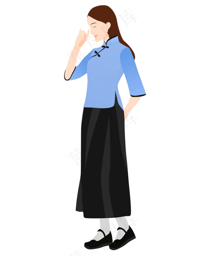 五四青年女孩(4167*5208px 300 dpi )ai矢量模版下载