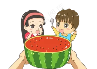 吃西瓜人物