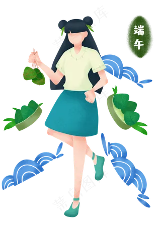 过端午古风女孩