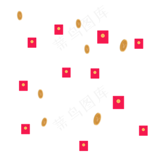 漂浮红包雨,免抠元素