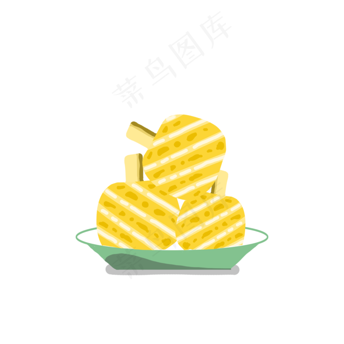美味菠萝(2000*2000px 300 dpi )psd模版下载