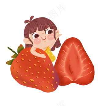 短发可爱草莓女孩