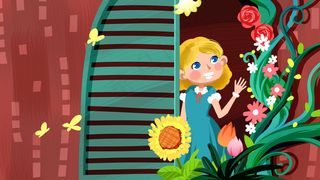 卡通手绘风春分配图