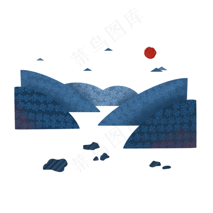 山水中国风肌理(2048X2048(DPI:132))psd模版下载