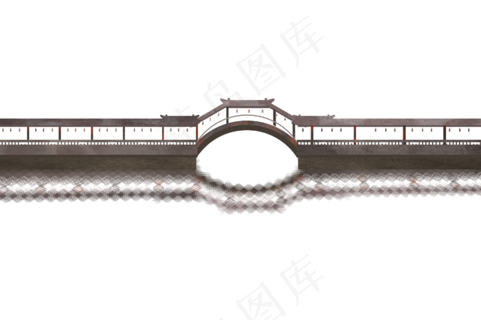古风建筑廊桥(3000X2000(DPI:300))psd模版下载