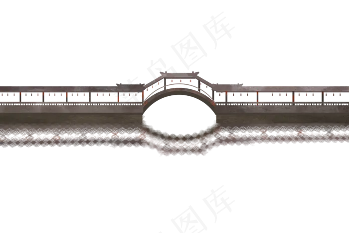 古风建筑廊桥(3000X2000(DPI:300))psd模版下载