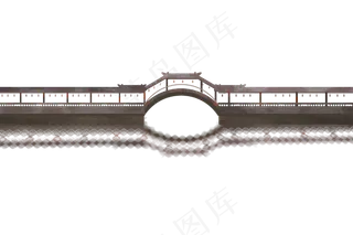 古风建筑廊桥