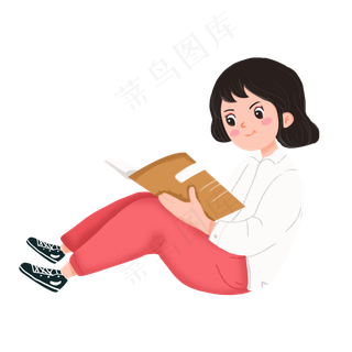 世界读书日读书的女孩