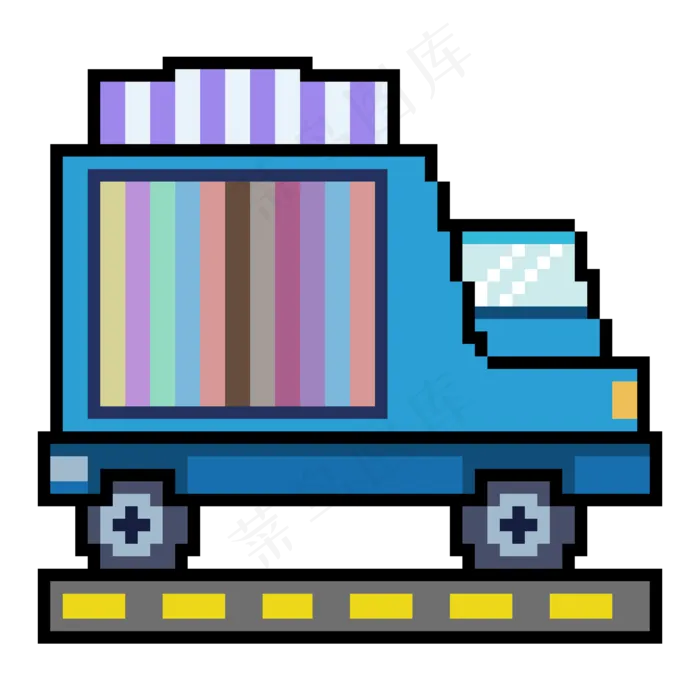 像素风格玩具小汽车(2000X2000(DPI:72))psd模版下载