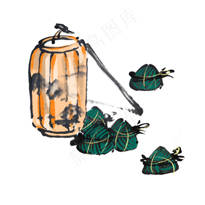 端午节粽子手绘插画