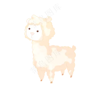 可爱动物羊驼,免抠元素