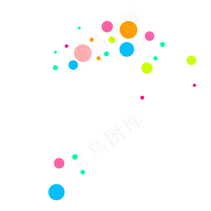 彩色波点元旦晚会背景,免抠元素