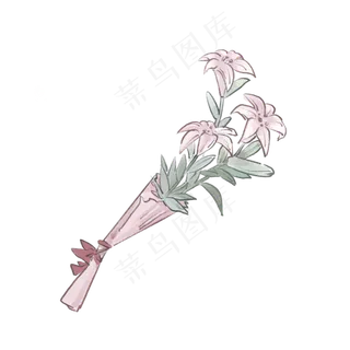 夏天夏日百合花写实免抠素材