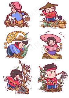 五一劳动节卡通人物造型