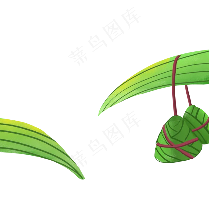 绿色的植物和棕子免抠图(2000X2000(DPI:300))psd模版下载