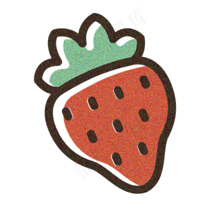 卡通水果手绘草莓