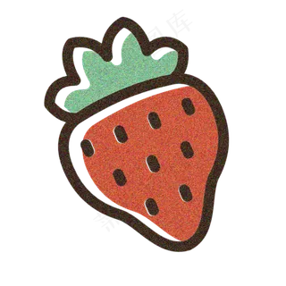 卡通水果手绘草莓