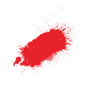 红色墨迹笔刷