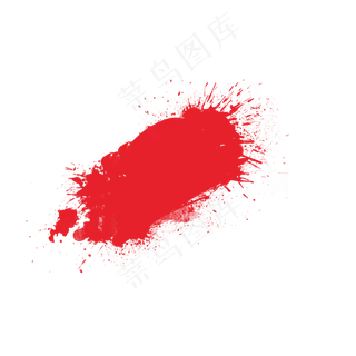 红色墨迹笔刷