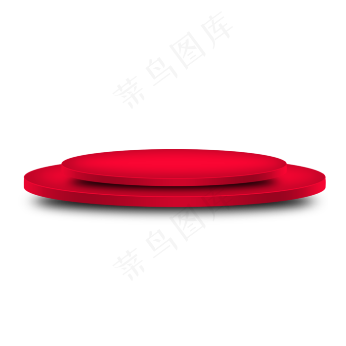 红色电商立体舞台,免抠元素