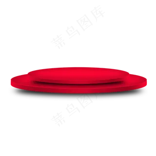 红色电商立体舞台,免抠元素