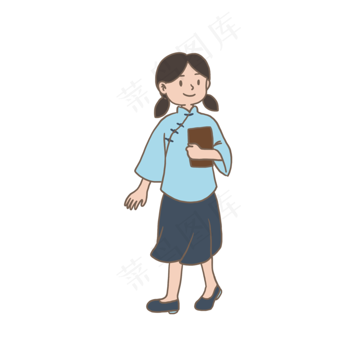 五四青年节民国学生装女学生(2000X2000(DPI:300))psd模版下载