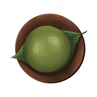 清明清明节碟子里的青团,免抠元素