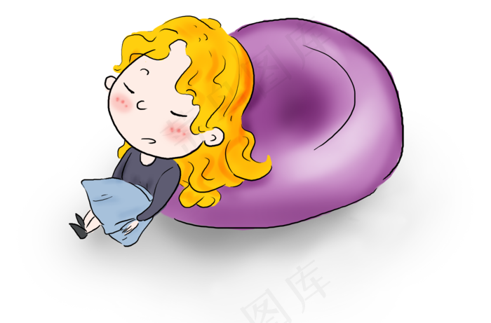 儿童节手绘小女孩