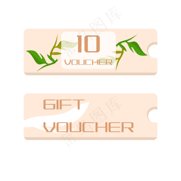 卡通优惠券插画