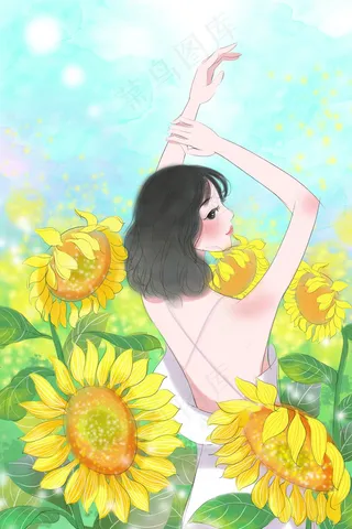 唯美浪漫向日葵花田