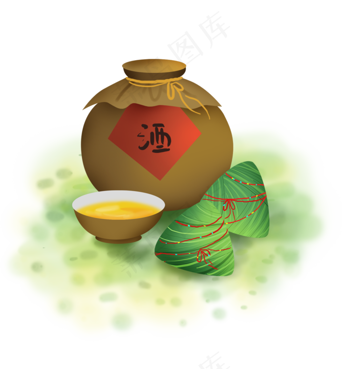 端午节酒和粽子(2000X2158(DPI:299))psd模版下载