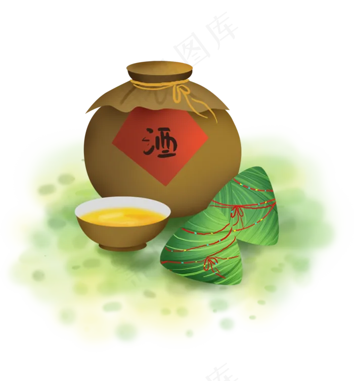 端午节酒和粽子(2000X2158(DPI:299))psd模版下载
